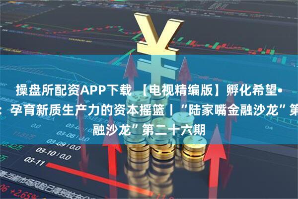 操盘所配资APP下载 【电视精编版】孵化希望•投资未来：孕育新质生产力的资本摇篮丨“陆家嘴金融沙龙”第二十六期