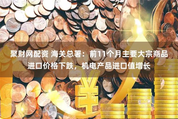 聚财网配资 海关总署：前11个月主要大宗商品进口价格下跌，机电产品进口值增长